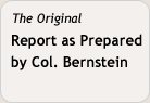 Report as Prepared by Col. Bernstein
